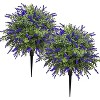 GAOMON Artificial Lavender Plant with Stake, Faux Purple Flower Bush for Outdoor & Indoor Decor, Patio, Garden, Porch, Window Box - 2 of 4
