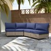 EAGLE PEAK Coastal Vista Curved Outdoor Wicker Sofa with Cushions, Patio Furniture Sets Outdoor Sectional Patio Conversation Set - 2 of 4