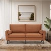 Buenhomino 70" Mid-Century Loveseat Sofa – Upholstered Deep Seating Couch with 6 Metal Legs for Living Room, Bedroom, or Apartment - 2 of 4