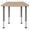 Emma and Oliver Hex Natural Collaborative Adjustable Student Desk - Home and Classroom - 3 of 4