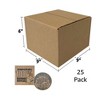 UOFFICE Corrugated Shipping Boxes 9" x 9" x 6" Bundle of 25 - 2 of 4