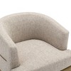 Sapphtopaz 1pc Two-tone Barrel Fabric Accent Chair Upholstered Lounge Chair, Living Room Chair Comfy Chair Round Armchair Furniture for Living Room - 2 of 4