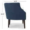 MAYEERTY Modern Club Chair, Button-Tufted Back Tonal Piping Sturdy Birch Wood Legs, Living Room Bedroom Office - 4 of 4