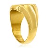 Metallo Mens Stainless Steel, Blue Carbon Fiber Ring - Gold Plated - Available Sizes:  13 ,  12 ,  11 ,  10 ,  9 - 2 of 3