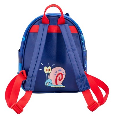 SpongeBob Cosplay PU Backpack Purse, 3D Bikini Bottom Shoulder Bag with Epoxy Filled Metal Anchor Charm, 10.5 Inch, Adjustable Straps, Faux Leather — фото 3