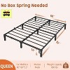 Queen Size Metal Platform Bed Frame, 10 Inch Height with Durable Iron Slat Support, Noise-Free Sturdy Structure - 2 of 4