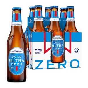 Michelob ULTRA Zero Non-Alcoholic Beer - 6pk/12 fl oz Bottles - 1 of 4