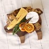 Twine Rustic Farmhouse Pig Acacia Wood Cheese Board, Natural Wood, 11" by 9.8", Cute Gourmet Gift - 4 of 4