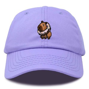 Dalix Capybara Donut Cap Embroidered Dad Baseball Hat Cotton Adjustable Womens - 1 of 4