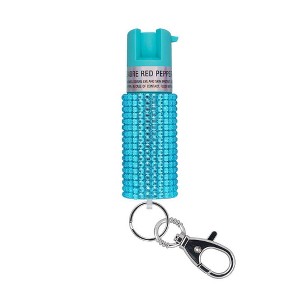 Sabre Pepper Spray with Jeweled Design and Snap Clip Teal - 1 of 4