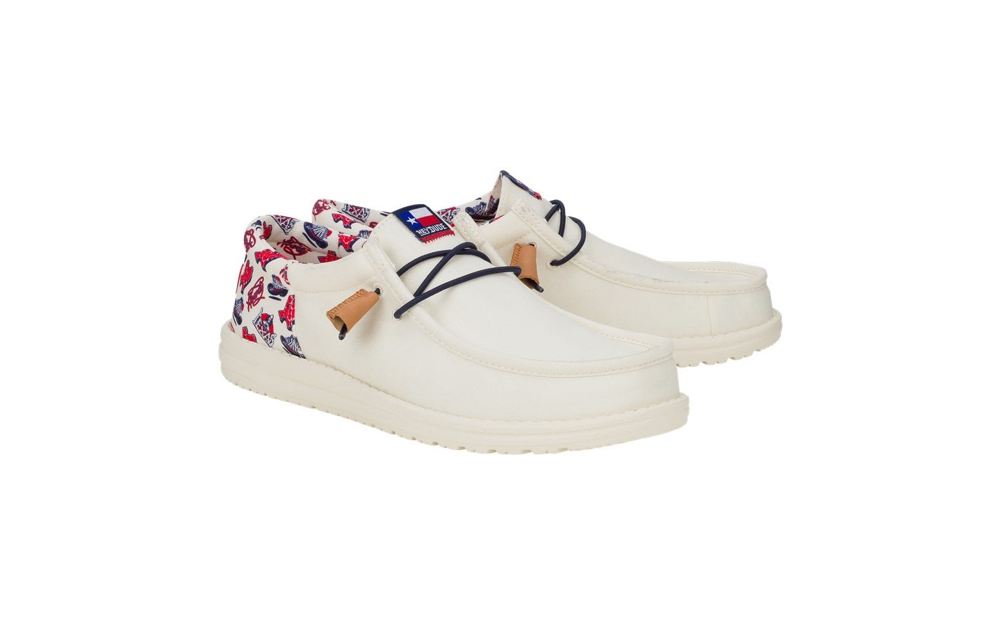HEYDUDE Men Wally Funk True Texas, Off White, 12, цвет: Белый — фото 7