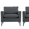Sapphtopaz 2PCS Cat Paw Leather Sofa Upholstered Single Couch with Thickened Seat Cushion Luxury Comfy Couches for Living Room,Bedroom - 3 of 4