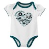 NFL Philadelphia Eagles Infant Girls' 3pk White Bodysuit - image 2 of 4