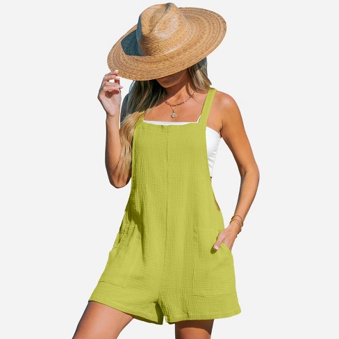 Women's Square Neck Wide Leg Romper - Cupshe : Target