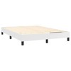 vidaXL Full Size Box Spring Bed Frame, Modern Style, White Faux Leather, Comfortable and Durable Design with Engineered Wood Construction - 3 of 4