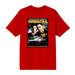 Supernatural Sam & Dean Poster Art Crew Neck Short Sleeve Men's T-shirt - 1 of 2