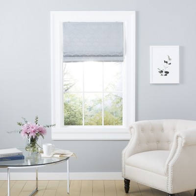 Silver Cordless Blackout Fabric Roman Shade 34" x 64"