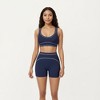 Anna-Kaci Active Women's Sports Bra with Scoop Neck, Wide Straps, and Contrast Stitch Detailing for Medium Support - 2 of 4