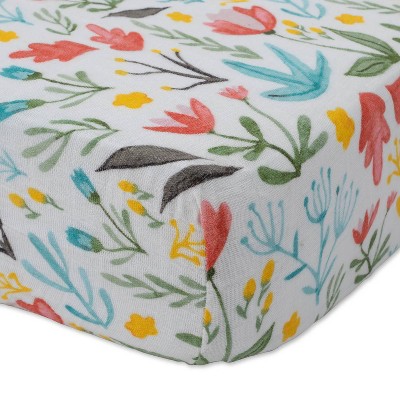 Image of Little Unicorn Cotton Muslin Crib Sheet - Meadow