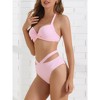INSPIRE CHIC Women's Push-Up Halter Bikini Sets Wide Tie Criss Cross Bandage Triangle Bottoms Swimwear Bathing Suits 2 Pieces - 2 of 4