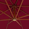 vidaXL Cantilever Umbrella with Wooden Pole 157.5 in.x118.1 in. Bordeaux Red - 4 of 4
