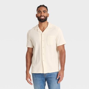 Men's Short Sleeve Knit Camp Shirt - Goodfellow & Co™ - 1 of 3
