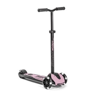 Scoot & Ride Highwaykick 5 Kid & Teen Adjustable Kick Scooter, LED Wheels, Rose - 1 of 4
