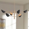 Possini Euro Design Atherton 42 1/2" Mid Century Modern Pendant Chandelier Ceiling Light Fixture Dining Room Sputnik 6-Light Black Warm Gold - 2 of 4