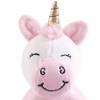 Hudson Baby Infant Girl Animal Face Security Blanket, Pink Unicorn, One Size - 2 of 2