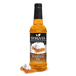 Syruvia Pumpkin Pie Syrup - 25.4 fl oz. Premium Flavoring Syrup For Coffee - 1 of 4