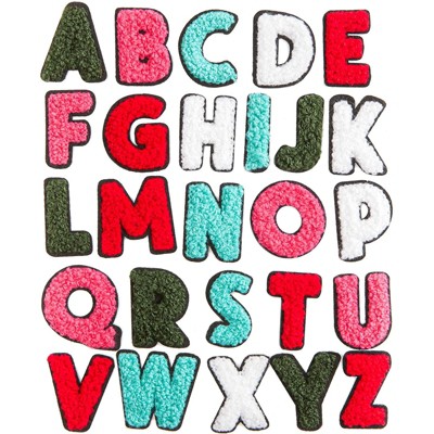 Bright Creations Iron On Alphabet Letter Patches A - Z (52 Count)