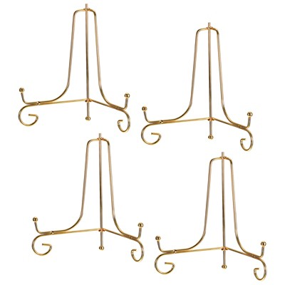 Unique Bargains Iron Adjustable Retro Picture Frame Decorative Holder Stands 4 Pcs