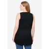 Woman Within Plus Size Sleeveless Pintuck Gauze Shirt - 3 of 4