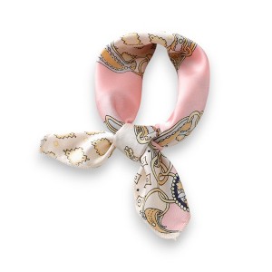 Anna-Kaci Women's Baroque Print Satin Scarf with Glossy Finish 20×20 Inches - 1 of 4