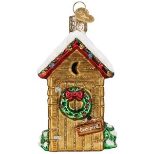 Old World Christmas Glass Blown Ornament for Christmas Tree, Holiday Outhouse - 1 of 4