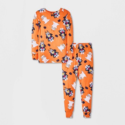 Toddler Boys' 2pc Bluey Long Sleeve Halloween Viscose Snug Fit Pajama Set - Orange