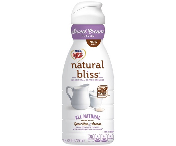 Coffee Mate Natural Bliss Sweet Cream Coffee Creamer - 1qt