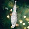 Elegant Winter Peacock Glass Christmas Ornament| OrnamentallyYou - 4 of 4