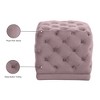 Meridian Furniture,Stella Velvet Ottoman/Stool - 4 of 4