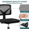 CAVINAS Armless Desk Chair, Mesh Home Office Desk Chair with Wheels and Lumbar Support, 360° Swivel Ergonomic Office Chair, Swivel Task Chair - 3 of 4