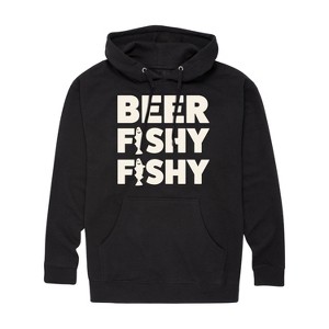Men's - Instant Message - Beer Fishy Fishy Graphic Fleece Pullover Hoodie - 1 of 4