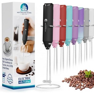 Powerful Handheld Milk Frother with Stand – Fast Foam Maker & Drink Mixer for Coffee, Latte, Matcha, and More - 1 of 4