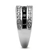 Slickblue Women's Polished Stainless Steel Eternity Ring with Black Synthetic Diamond CZ, Size 5-10 - 4 of 4