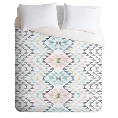 Full/queen Pattern State Nomad Geometric Duvet Set Blue - Deny Designs ...