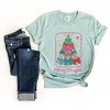 Merry & Bright Bow Tree - Women's Short Sleeve Graphic T-Shirt - 2 of 4