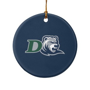 Drew University Primary Logo Porcelain Holiday Christmas Tree Ornament - 1 of 4