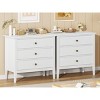 Large 3 Drawer Dresser, Fluted Wood Drawers for Bedroom, Modern Painted 30 Inch Wide Nightstand for Bedroom, Living Room, Hallway, Entryway - 3 of 4