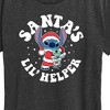 Women's - Lilo and Stitch - Santas Lil Helper Christmas Short Sleeve Graphic T-Shirt - 2 of 4