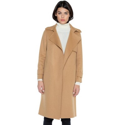 Jennie Liu Women's Cashmere Wool Double-faced Overcoat (1981, Camel ...