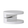 23.62" Glossy White Rotating Coffee Table - 4 of 4